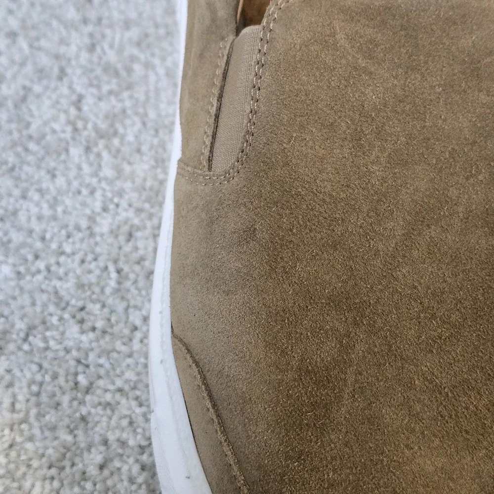 Todd Snyder Mens Tuscan Slip‎ On Suede Casual Shoes Cappucino Tan Sz 9 Italy